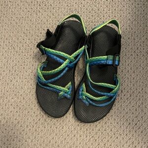 Chaco Blue and Green Sport Sandals